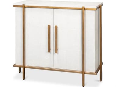 Sarreid Ltd Blakely Door Chest Osprey White SA53891