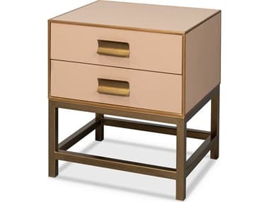 Sarreid Ltd Gideon Shagreen Side Table Mushroom SA540035