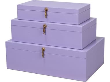 Sarreid Ltd Cosmos Nesting Boxes 3 Lilac SA540077