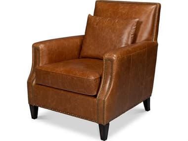 Sarreid Ltd Dimity Distilled Leather Chair Brown SA54055