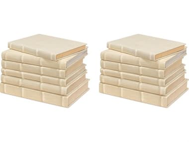 Sarreid Ltd Ecru Linen Books Set of 12 SA54072