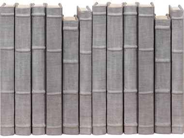 Sarreid Ltd Heather Grey Linen Books Set of 12 SA54073