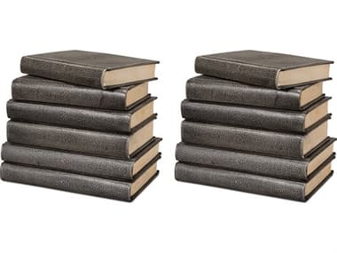 Sarreid Ltd Shagreen Books, Set Of 12, Antique Grey SA540771