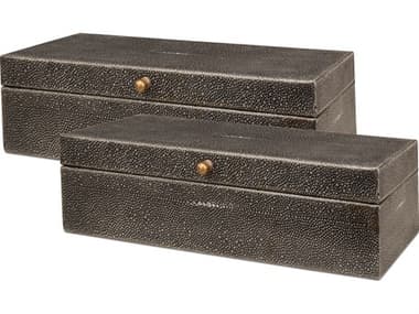 Sarreid Ltd Gatsburg Shagreen Box 2 SA540781