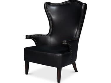 Sarreid Ltd Drake Distilled Leather Chair Black SA54100