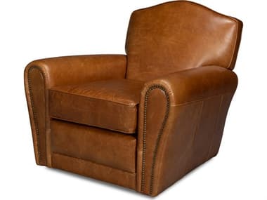 Sarreid Ltd Elite French Club Swivel Chair Cuba Brown SA54101