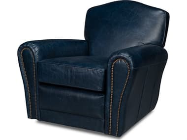 Sarreid Ltd Elite French Club Swivel Chair Blue SA54102