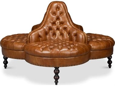 Sarreid Ltd Lobby Sofa Cuba Brown SA54124
