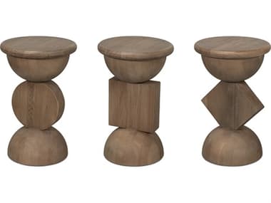 Sarreid Ltd Romeo Side Tables Set of 3 Natural SA54138