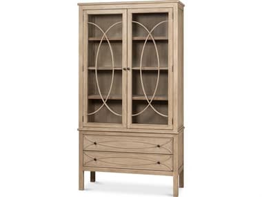 Sarreid Ltd Cecile Bookcase, Beige SA54142