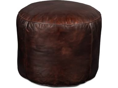 Sarreid Ltd Soccerball Stool, Dark Brown Leather SA54153