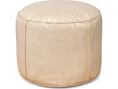 Sarreid Ltd Soccerball Stool, Taupe Leather SA54154