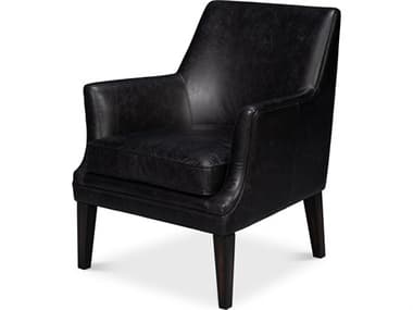 Sarreid Ltd Royalton Distilled Leather Chair Black SA54166