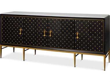 Sarreid Ltd Palisade Shagreen Credenza Black SA54169
