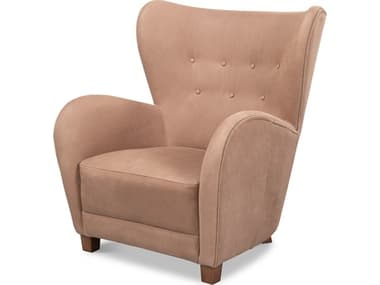 Sarreid Ltd Lombard Wing Chair Greece Grey Leather SA54237