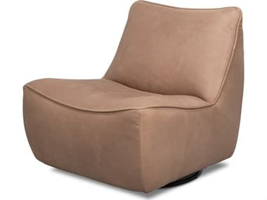 Sarreid Ltd Kennett Swivel Chair Greece Grey Leather SA54246