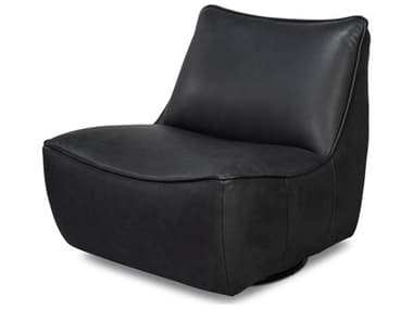 Sarreid Ltd Kennett Black Leather Club Chair SA54246SB