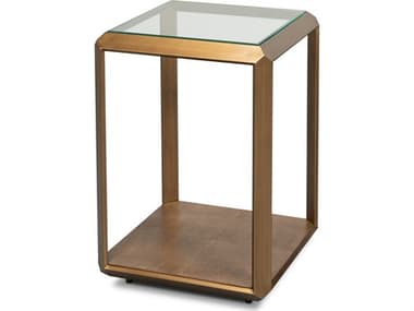 Sarreid Ltd Gilbert Shagreen Side Table Tawny Brown SA5425735