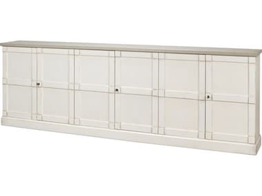 Sarreid Ltd Luciana 6 Wood Dr Buffet 112" White White Grey Quartz SAR04537T15W