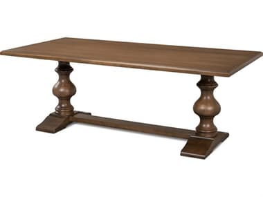 Sarreid Ltd Lionisio Trestle Table Driftwood Finish SAR08578