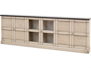 Sarreid Ltd Six Door Console Washed Grey Stone Grey SAR23904T01