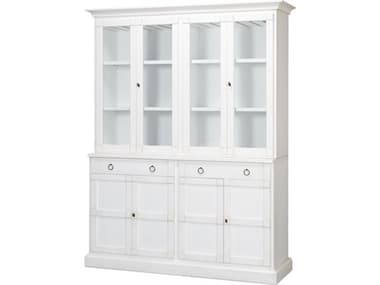 Sarreid Ltd Center Media Unit & Hutch, Cortina White SAR24279