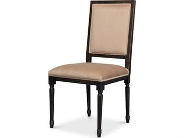 Sarreid Ltd Square Back Side Chair Nero Toffee SAU02003F48
