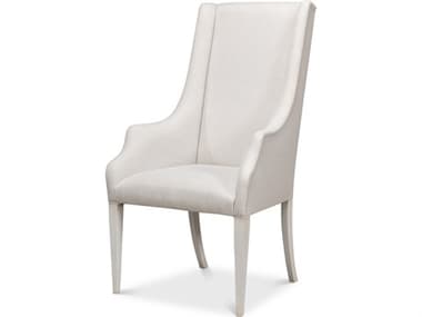 Sarreid Ltd Captains Chair,Cortina White,Cream Fabrc SAU22608AS