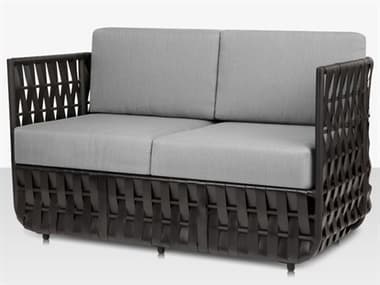 Source Outdoor Furniture Scorpio Aluminum Cushion Loveseat in Black SCCLSF1026102BLK