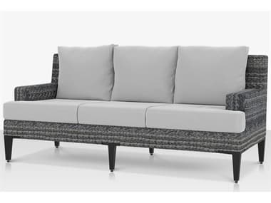 Source Outdoor Furniture Island Bay Closeouts Aluminum Wicker Sofa in Gray SCCLSF1031103GRYN