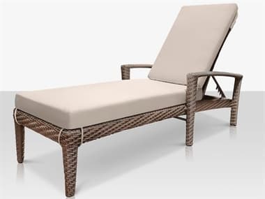Source Outdoor Furniture Zen Wicker Cushion Chaise Lounge in California Sand SCCLSF2002104CAL