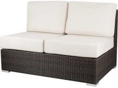 Source Outdoor Furniture Closeouts Lucaya Wicker Modular Loveseat in Espresso SCCLSF2012132ESP