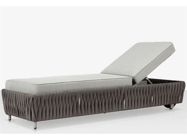 Source Outdoor Furniture Aria Aluminum Cushion Chaise Lounge in Gray SCCLSF2028104GRY