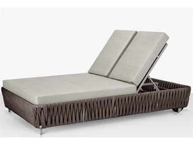 Source Outdoor Furniture Aria Aluminum Cushion Double Chaise in Gray SCCLSF2028134GRY