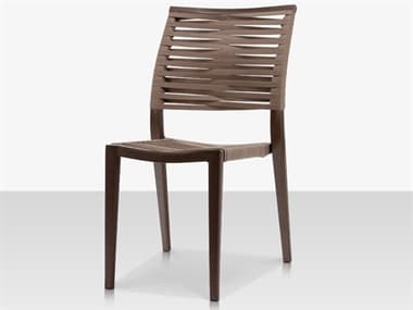 Source Outdoor Furniture Chloe Aluminum Rope Stackable Dining Side Chair in Bronze Rope SCCLSF2207162BRZ