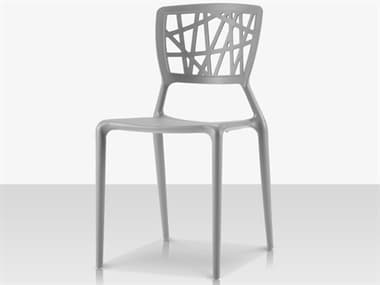 Source Outdoor Furniture Phoenix Resin Stcakable Dining Side Chair in Phoenix Side Chair - Gray SCCLSF2602162GRY