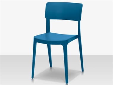 Source Outdoor Furniture Albany Resin Dining Side Chair in Blue SCCLSF2607162BLU