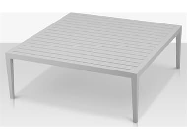 Source Outdoor Furniture Skye Aluminum 40'' Square Coffee Table in Kessler Silver SCCLSF3303301KES