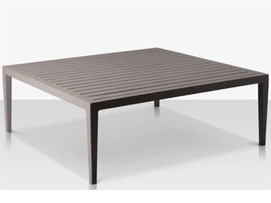 Source Outdoor Furniture Skye Aluminum 40'' Square Coffee Table in Tex Gray SCCLSF3303301TXG