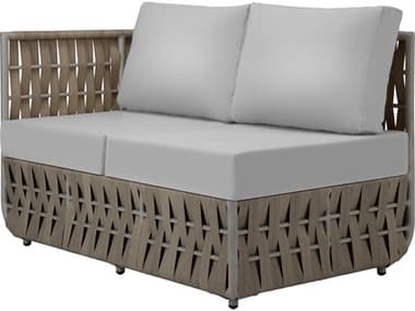 Source Outdoor Furniture Scorpio Quick Ship Aluminum Cushion Left Arm Loveseat SCSF1026112QUICK