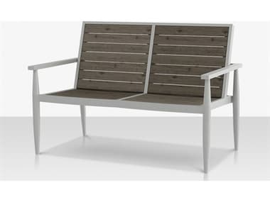 Source Outdoor Furniture Danish Aluminum Composite Slatted Loveseat SCSF1027102SLA