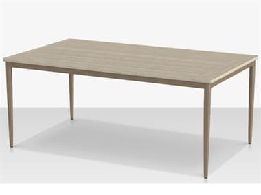 Source Outdoor Furniture Danish Aluminum 72''W x 42''D Rectangular Small Dining Table SCSF1027314