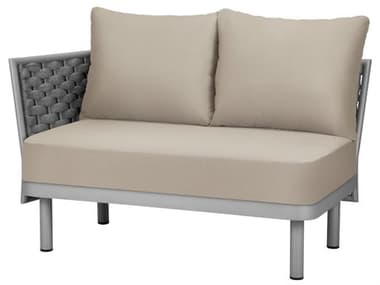Source Outdoor Furniture Luxe Quick Ship Aluminum Cushion Left Arm Loveseat SCSF1028112QUICK