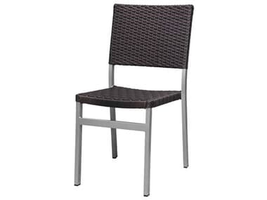 Source Outdoor Furniture Fiji Aluminum Wicker Espresso Stackable Dining Side Chair SCSF2201162ESP