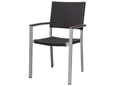 Source Outdoor Furniture Fiji Quick Ship Aluminum Wicker Stackable Dining Arm Chair SCSF22011631QUICK