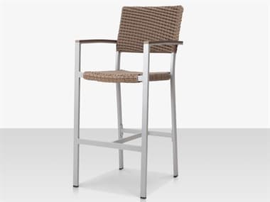 Source Outdoor Furniture Fiji Quick Ship Aluminum Wicker Stackable Bar Arm Chair SCSF2201173QUICK