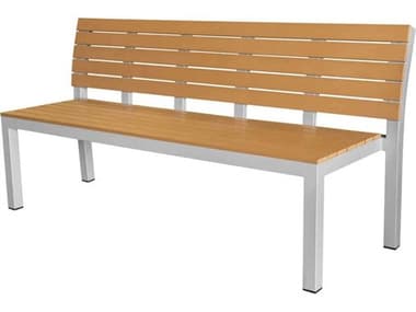 Source Outdoor Furniture Vienna Aluminum Stackable 6' Highback Bench SCSF2404186