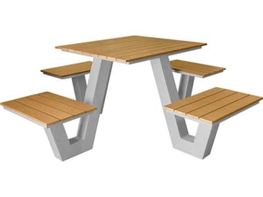 Source Outdoor Furniture Vienna Aluminum 4' Picnic Table SCSF2404360