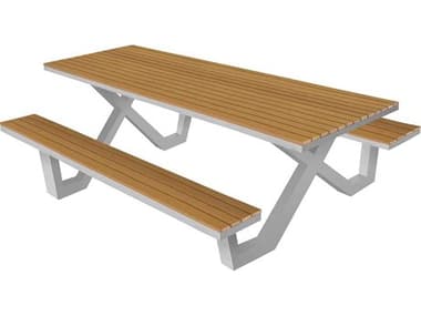 Source Outdoor Furniture Vienna Aluminum 8' Picnic Table SCSF2404367