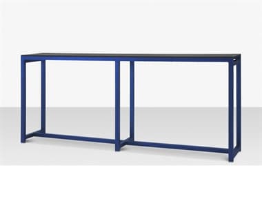 Source Outdoor Furniture Modera Aluminum 89''W x 16''D Rectangular Drink Rail Bar Height Table SCSF3203934